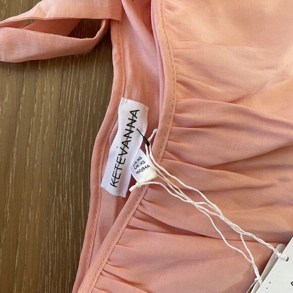 Free People x Ketevanna Ruffle Mini Dress Pink Size XS - Picture 5 of 5